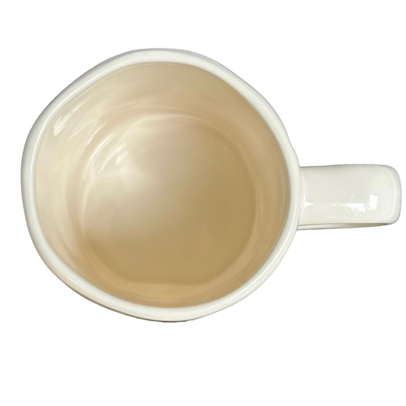 Rae Dunn COURAGE Mug Coffee Tea White Black Large Letters Dimples NWT 2017 OG - Picture 9 of 14